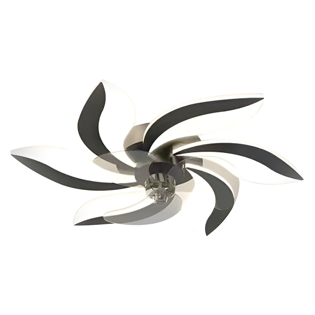 Modern Flower Ceiling Fan with LED Light & 3-Step Dimming