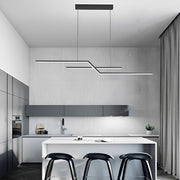Modern Wave Linear LED Pendant Light with 3-Step Dimming