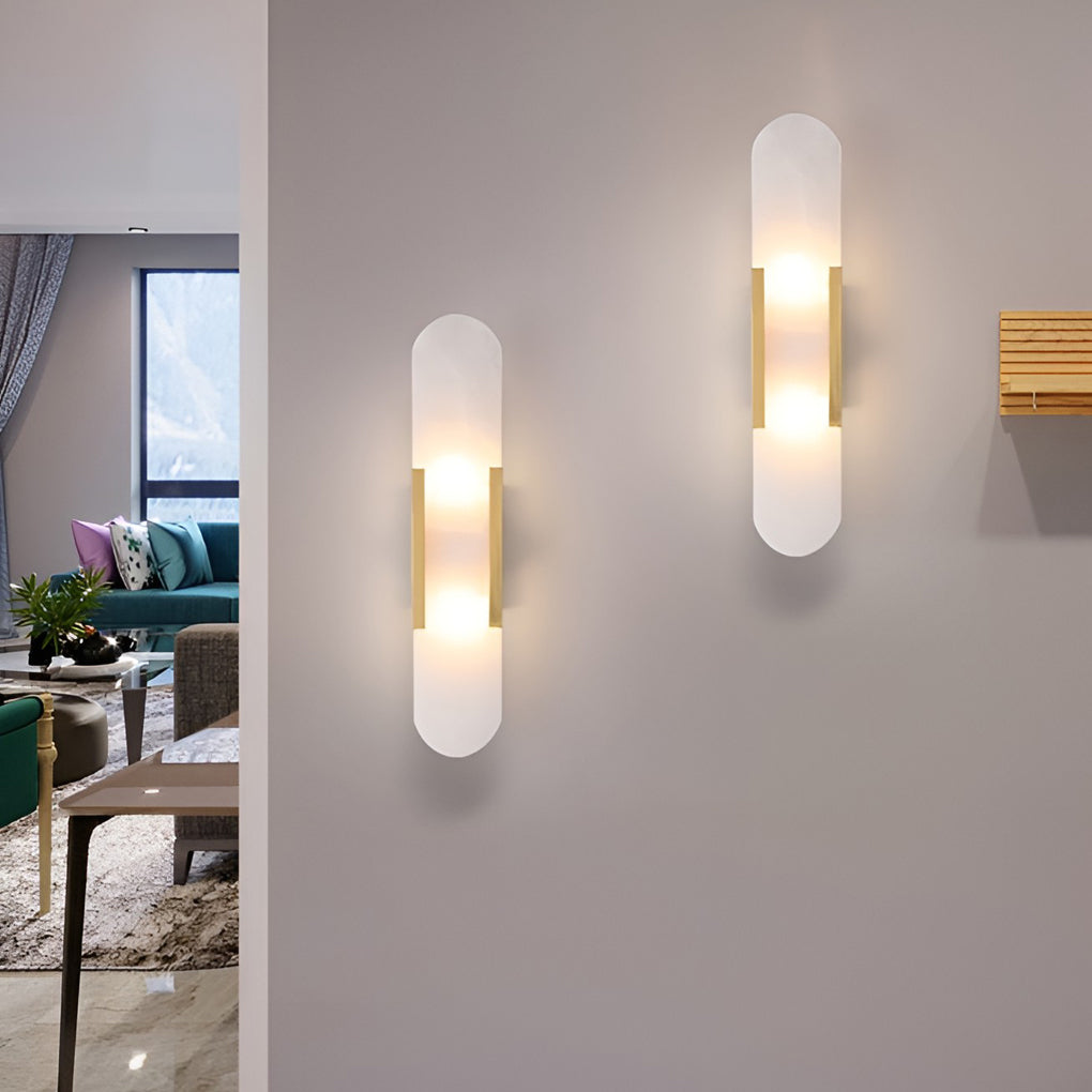 Modern Electroplated Metal Up and Down Wall Sconce G4 LED Light