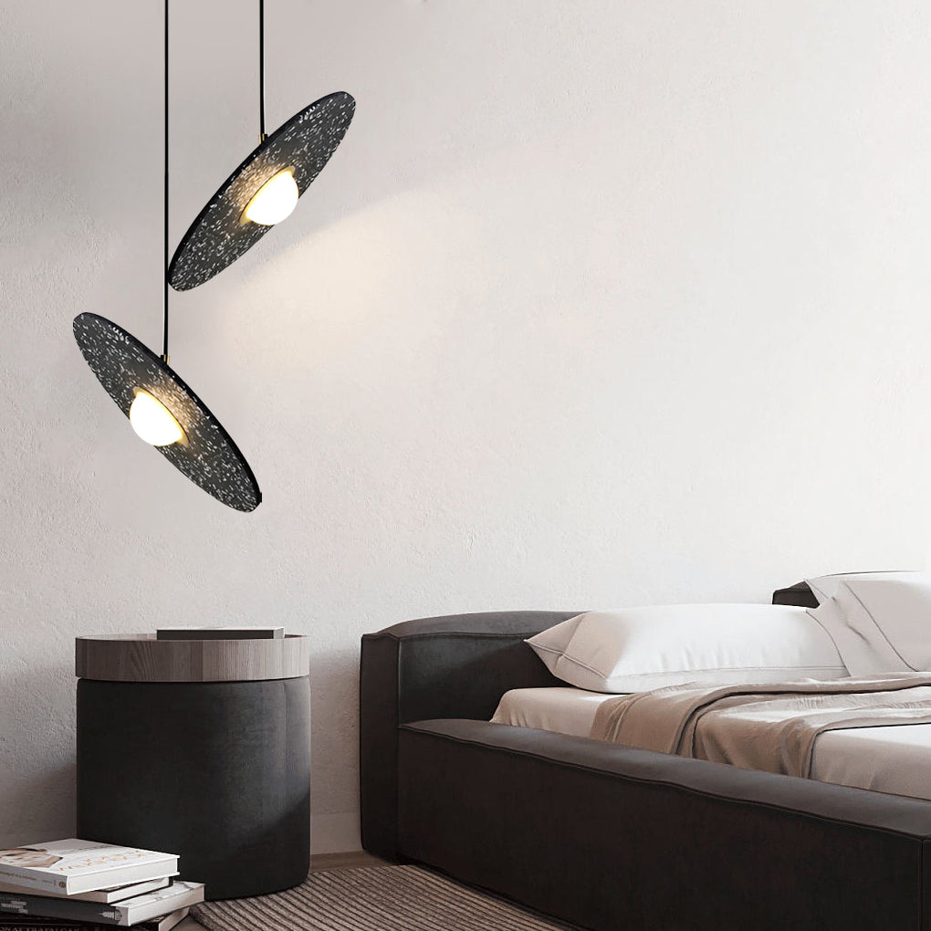 Terrazzo Glass Sphere Pendant Light - Modern Industrial Style