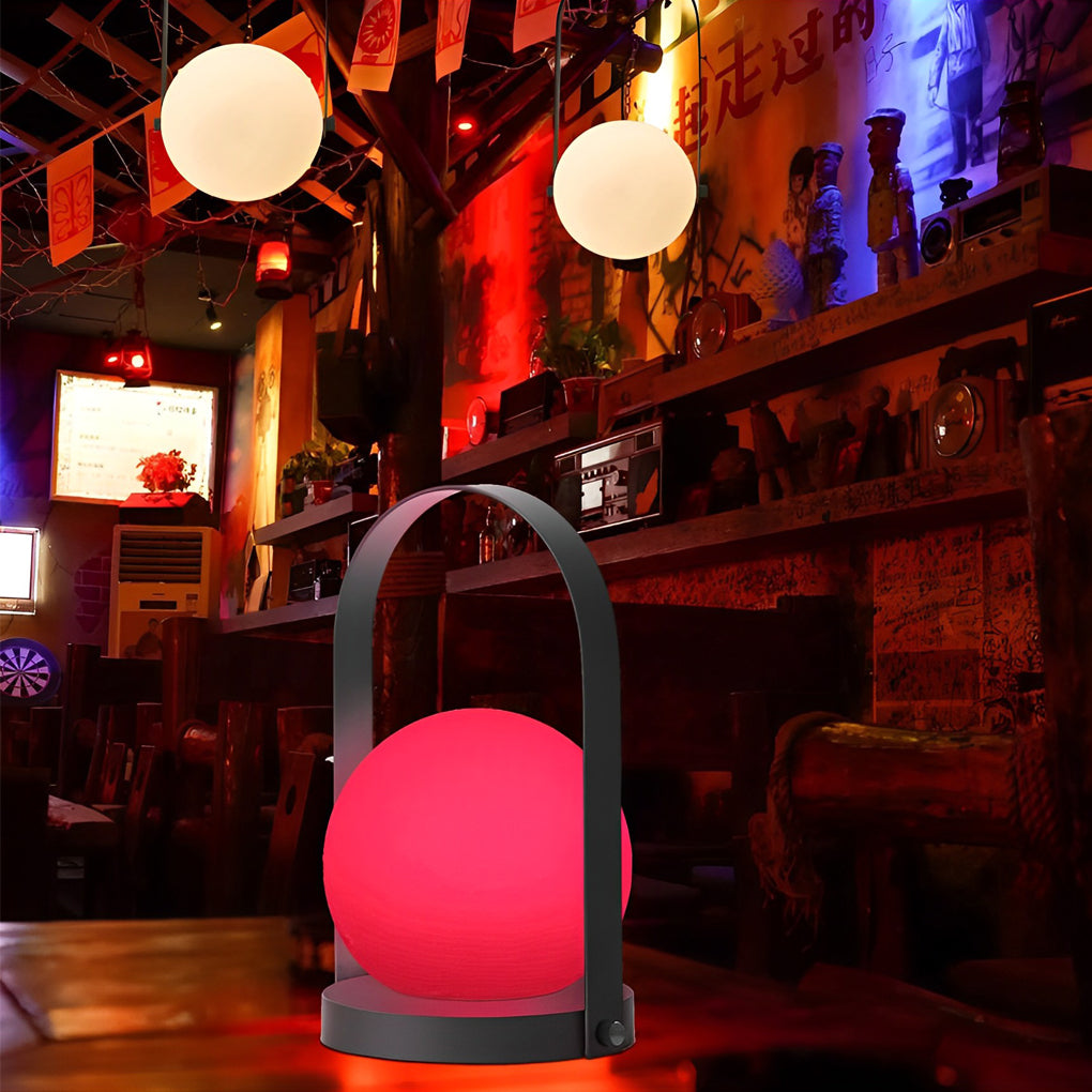 RGB LED Cordless Globe Table Lamp with Remote Control