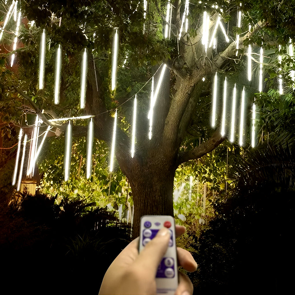 Solar LED Meteor Shower Rain Lights Waterproof Outdoor Tree Decor
