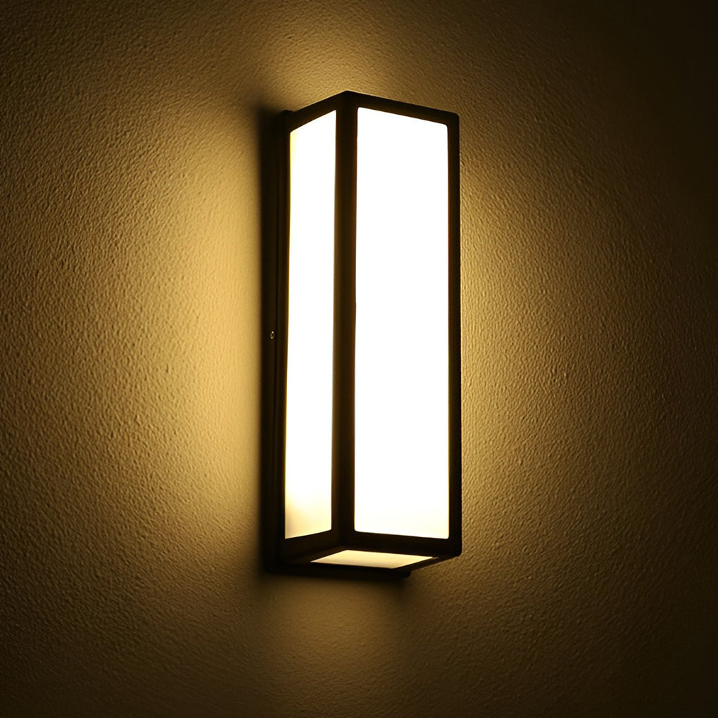 Modern Black Waterproof Motion Sensor LED Outdoor Wall Light