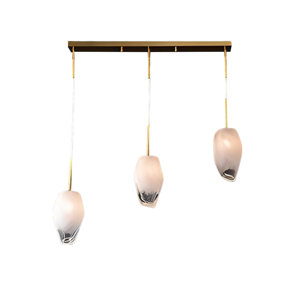 Modern Molecular Glass Chandelier Gold Electroplated LED Sputnik