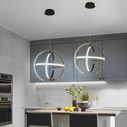 Adjustable Ring LED Pendant Light Modern Aluminum Kitchen Lighting