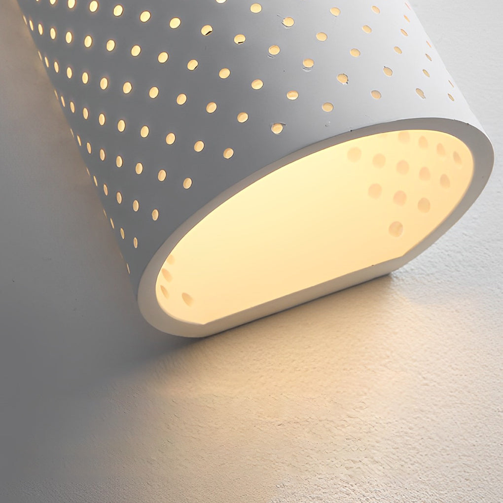 Modern Cylindrical Gypsum LED Wall Sconce - Waterproof White