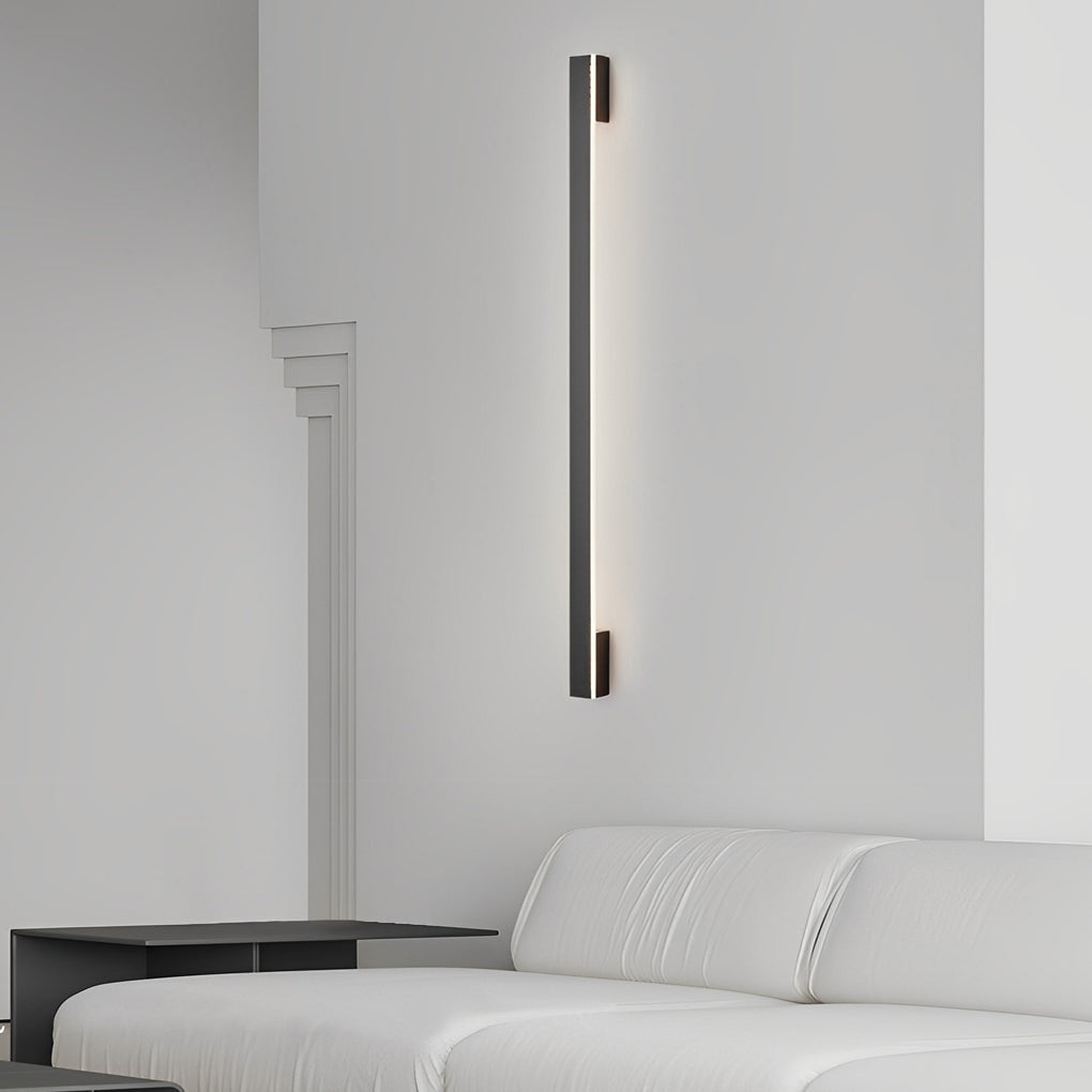 Modern Linear LED Wall Lamp with Three-Step Dimming - Copper & Acrylic