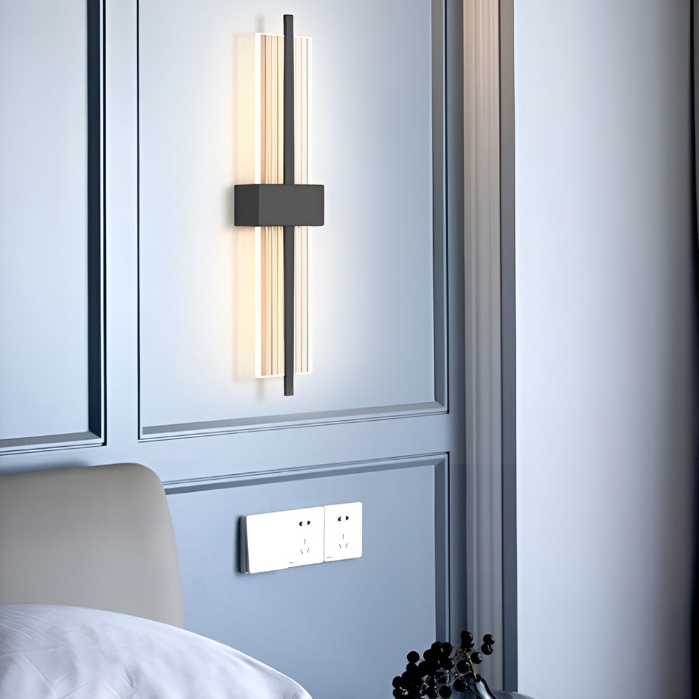 Modern Rectangular Wall Sconce with Warm LED Light