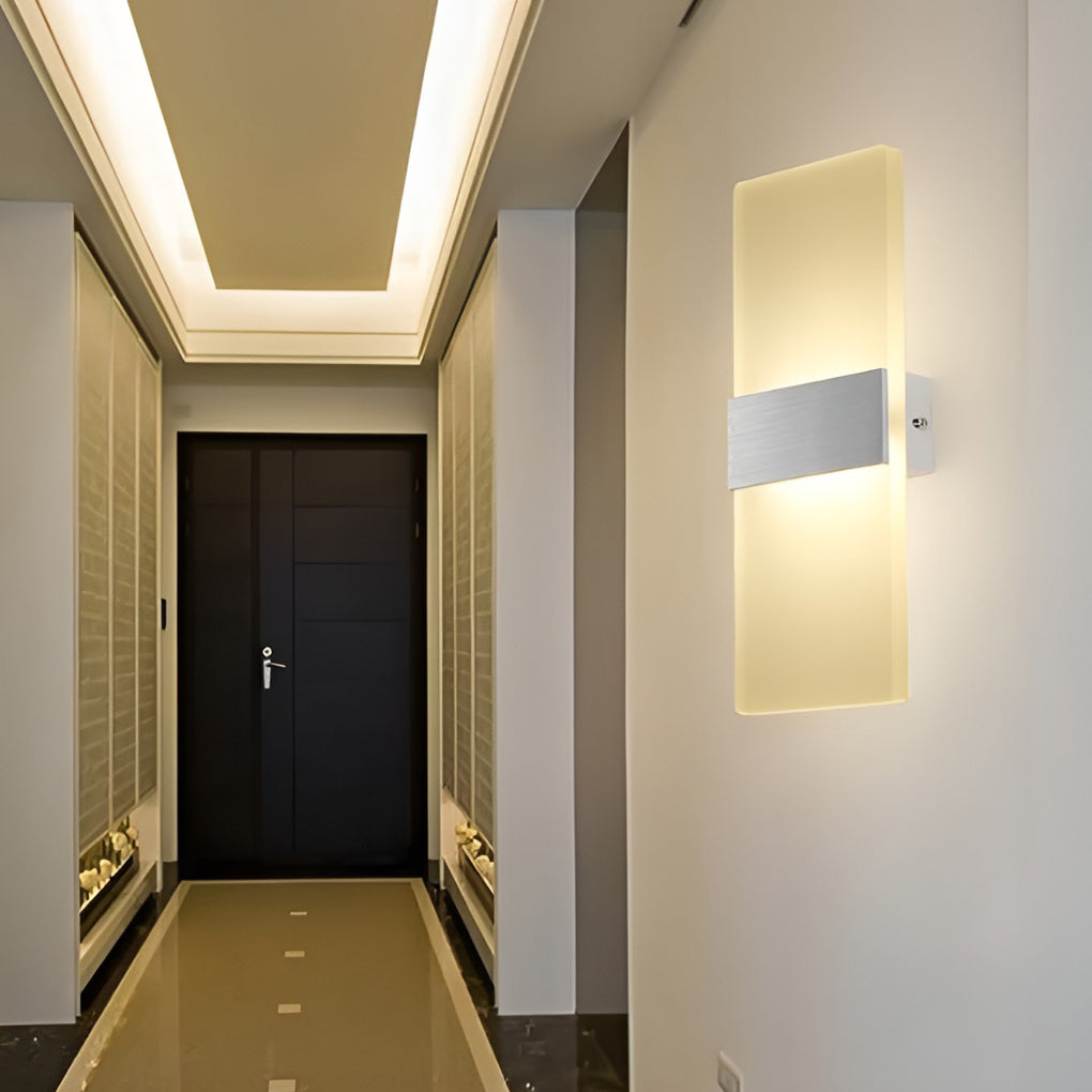 Rectangular Acrylic LED Wall Sconce Modern Minimalist Design