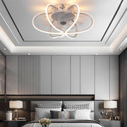 Flower Cage Dimmable Bladeless Ceiling Fan Light with LED