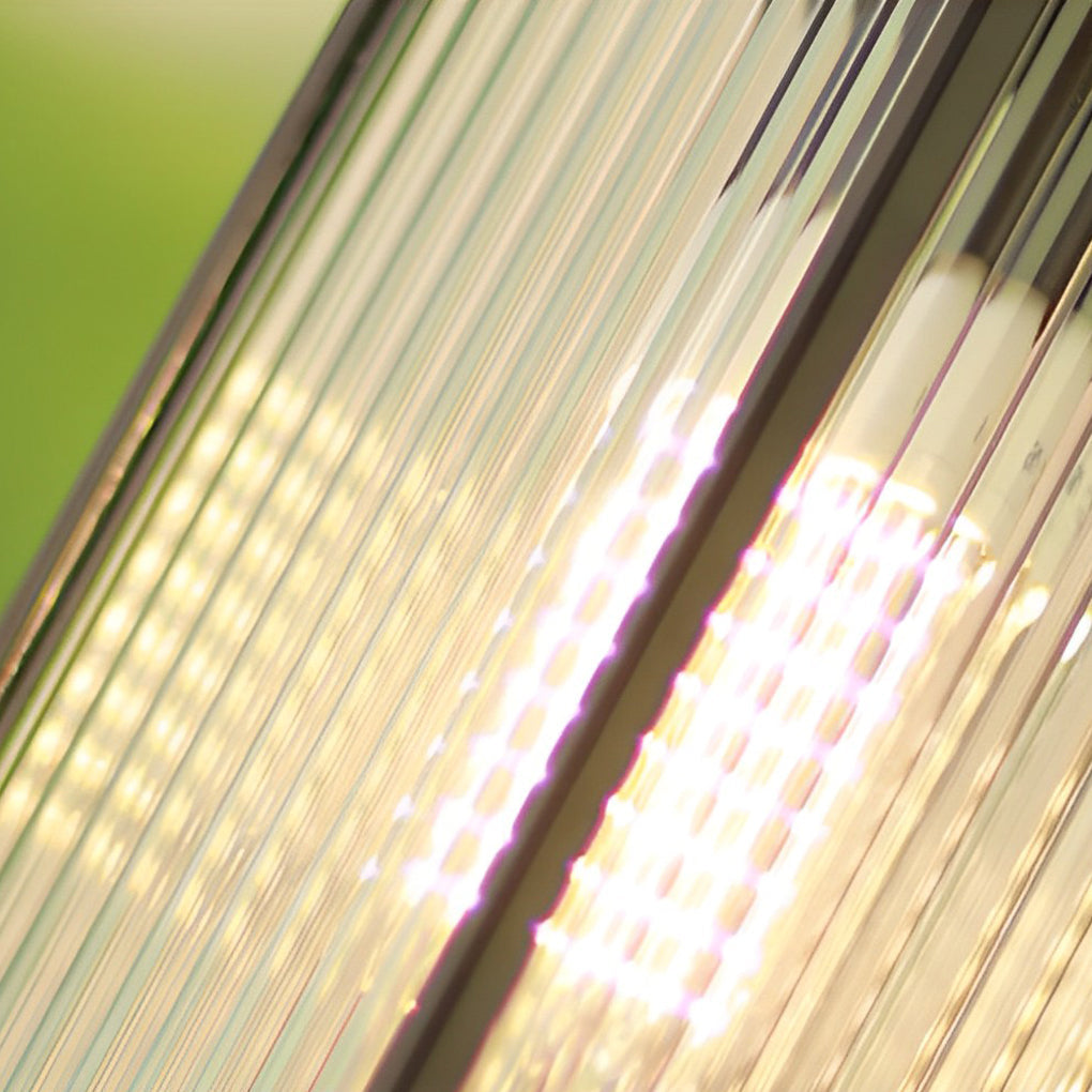 Retro Glass Shade Outdoor Waterproof Wall Light - Brown Aluminum