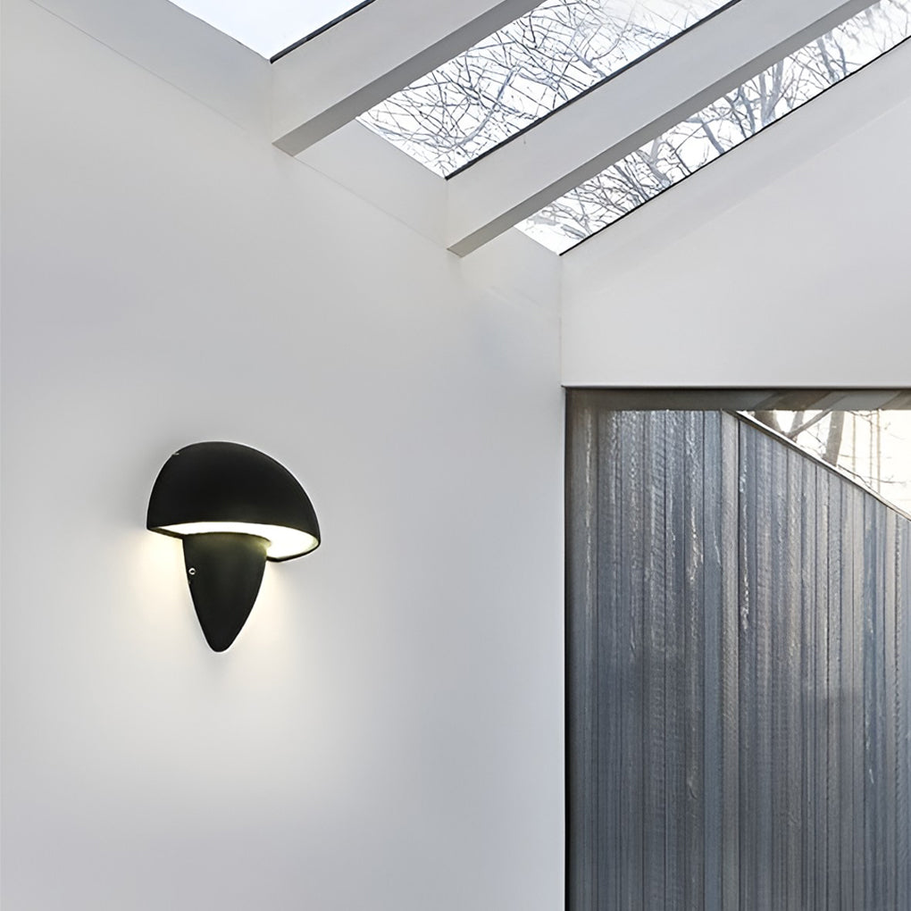 Mushroom Modern Outdoor Wall Light | Waterproof Aluminum LED Sconce
