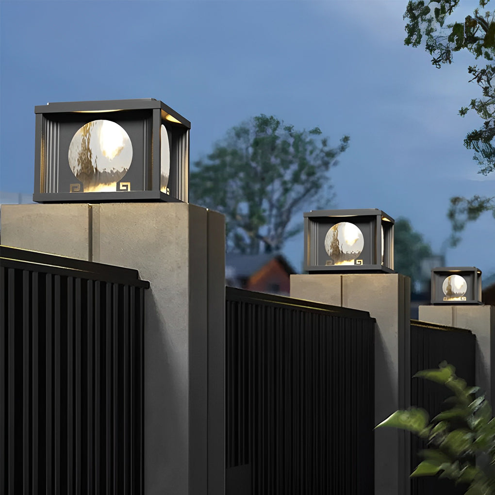 Modern Solar Fence Post Light Waterproof Outdoor Garden Lamp