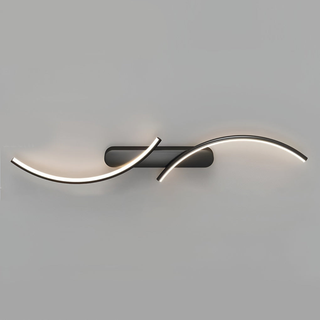 S-Shaped LED Wall Sconce Modern Three-Color Silicone Light