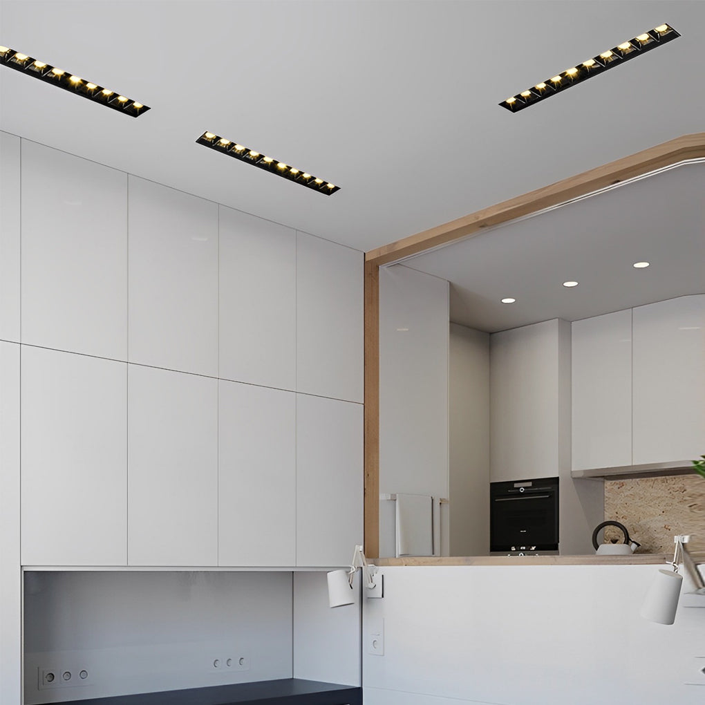 Modern Trimless Linear Recessed LED Spotlight Aluminum White