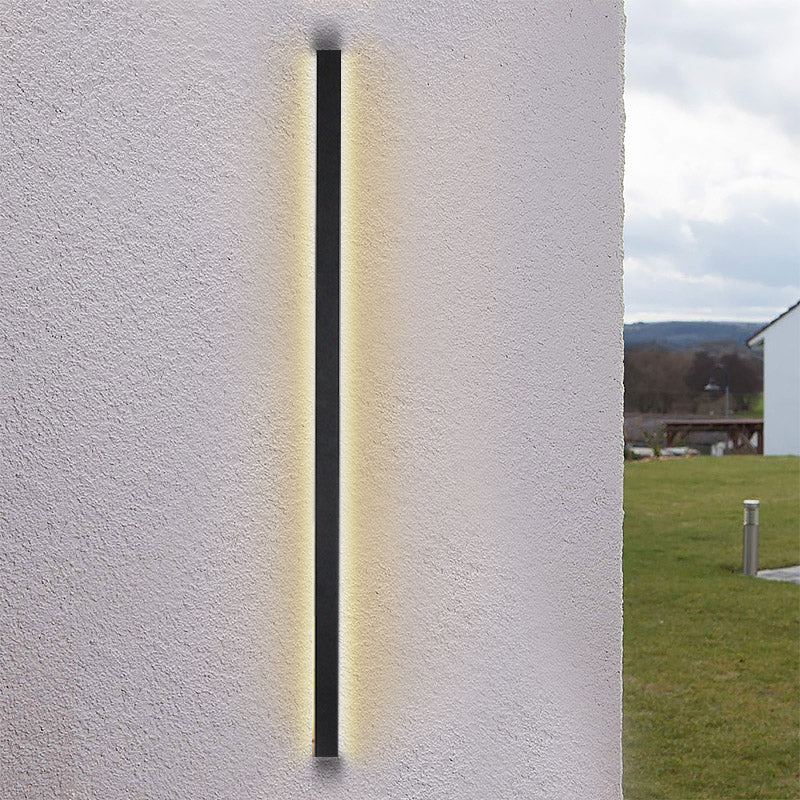 Modern Black Linear LED Outdoor Wall Light Waterproof IP65