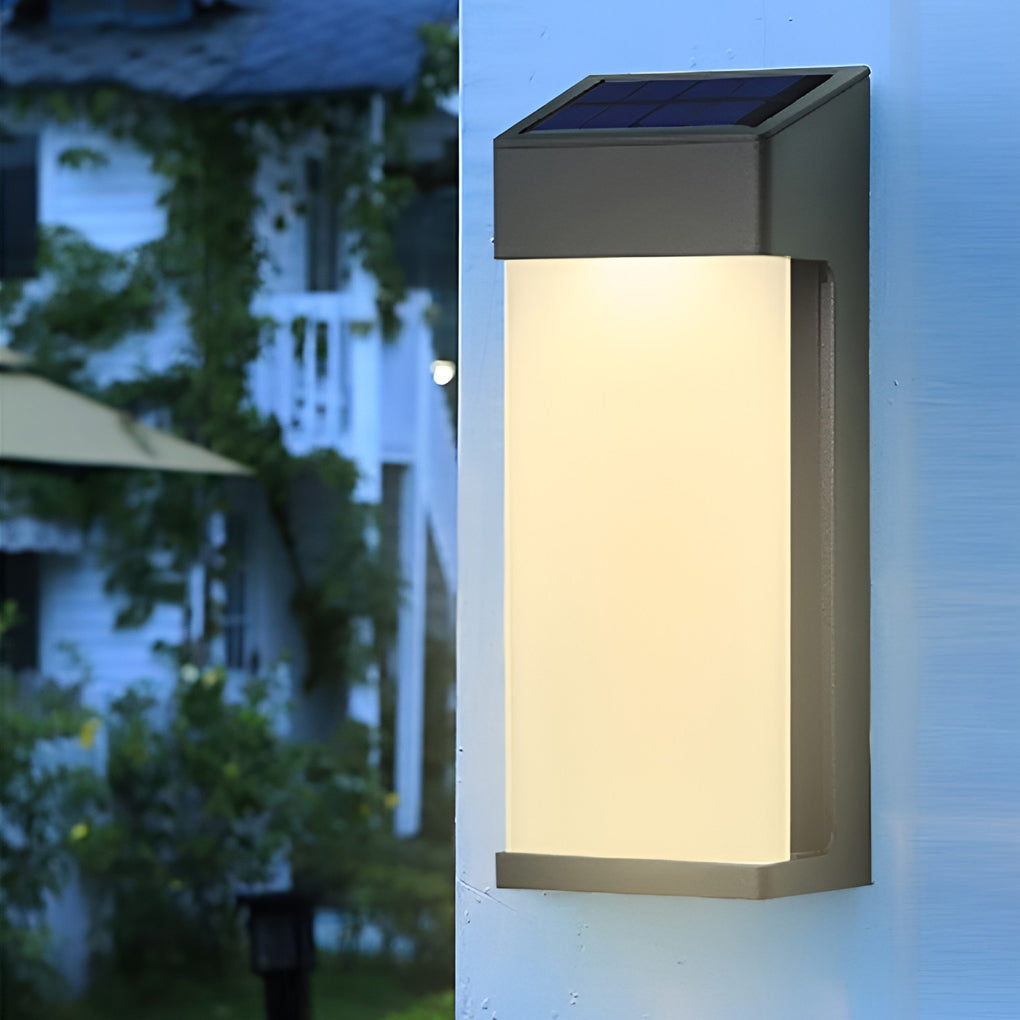 Solar Outdoor Wall Sconce with Light Sensor - Set of 2