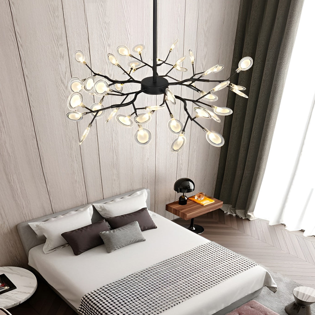 Branch Design Modern Chandelier with Acrylic Shades