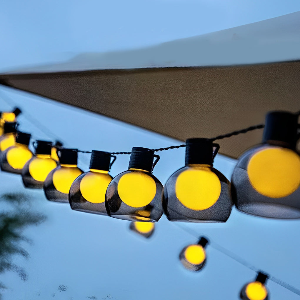 Solar LED Outdoor String Lights with 40 Bulbs - Multi-Power Mode