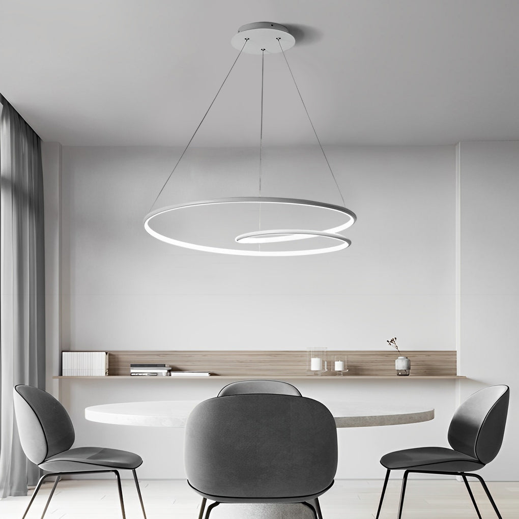 Modern Circular LED Pendant Light with Stepless Dimming