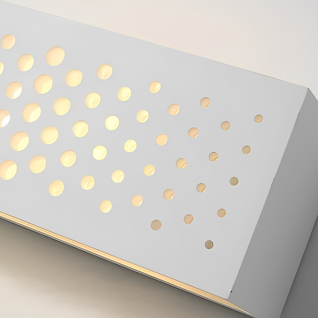 Modern Rectangular Plaster Wall Sconce with Up & Down LED Light