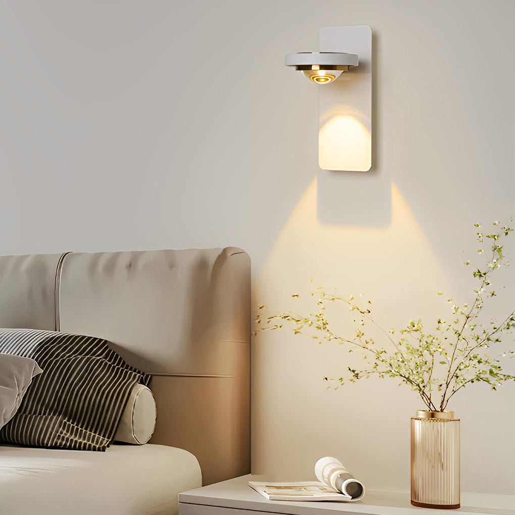 Adjustable Modern Wall Sconce with 360° Rotating Light Head