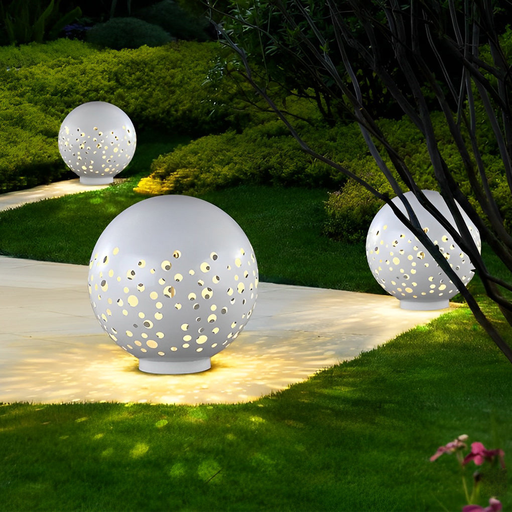 Modern White Steel Outdoor Post Light - IP65 Waterproof Lawn Lantern