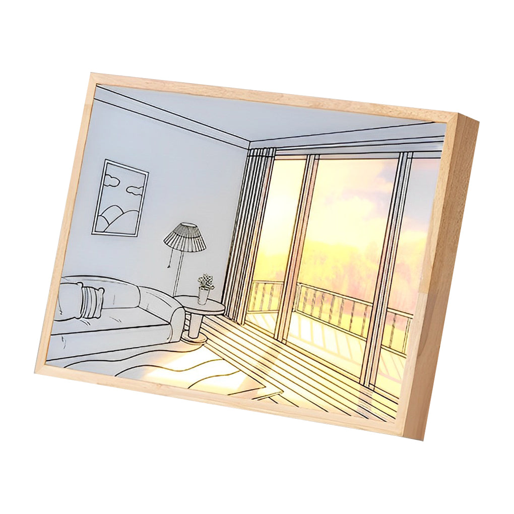Dimmable LED Sunshine Painting Night Light with Touch Control