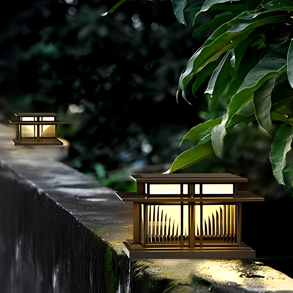 Modern Solar LED Post Cap Light - IP65 Waterproof Pillar Light