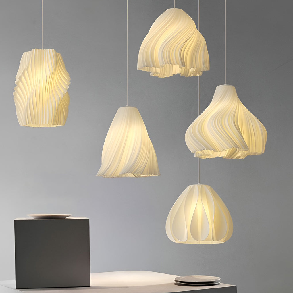 Modern 3D Printed Pendant Light – Nordic Sculptural Design – 16W