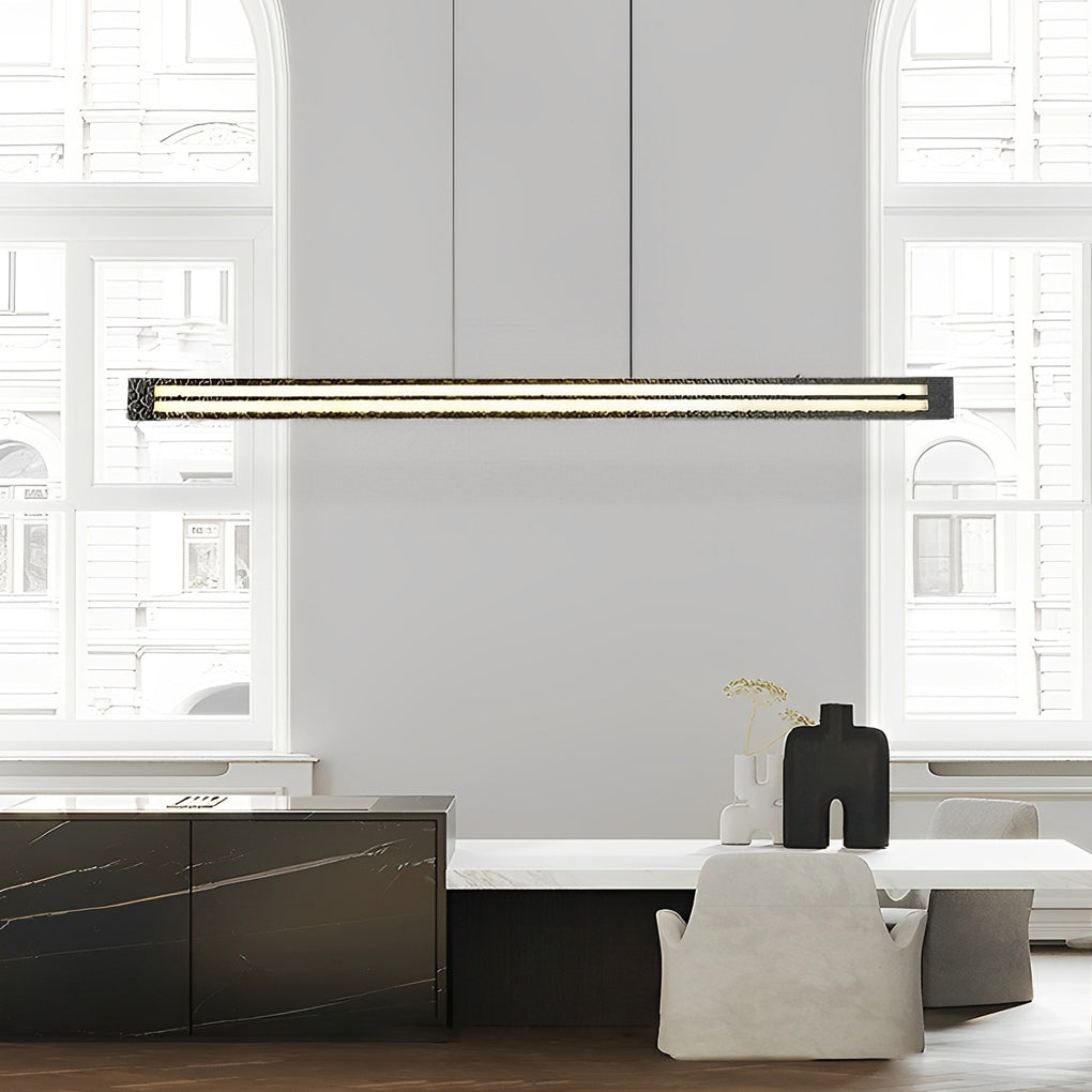 Modern LED Ring Chandelier with Stepless Dimming & Remote Control