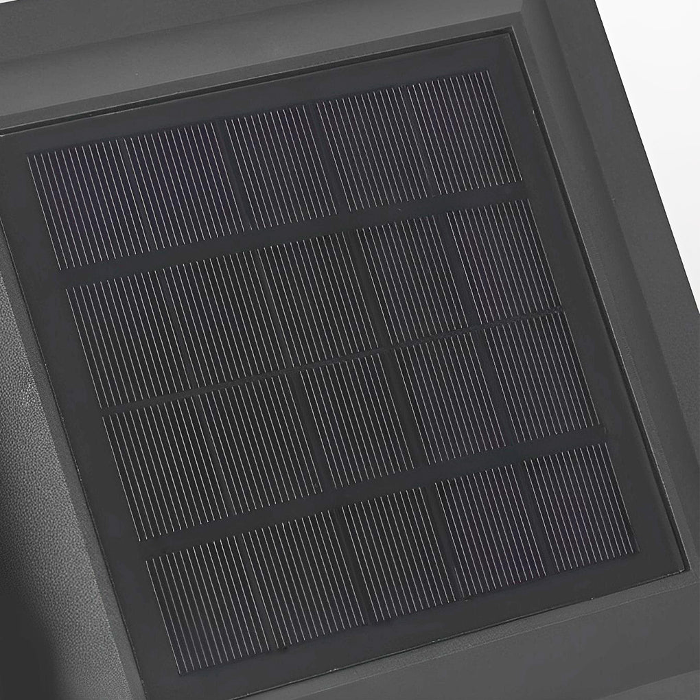 Modern Solar Fence Post Light - 3-Step Dimming - Die-Cast Aluminum