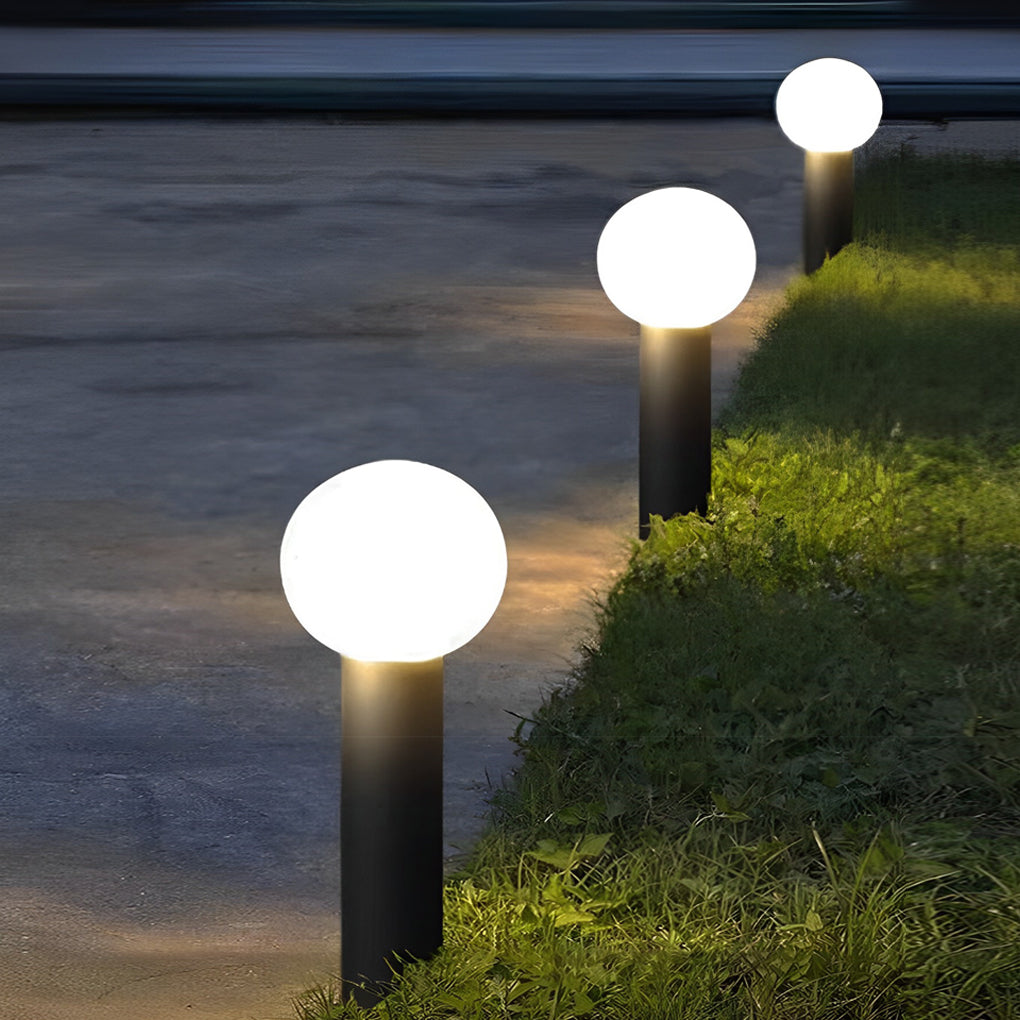 Modern Round Ball LED Pathway Light - Waterproof Outdoor Garden