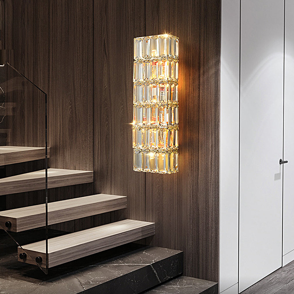 Crystal Wall Sconce with Three-Step Dimming | Modern Luxury Lighting