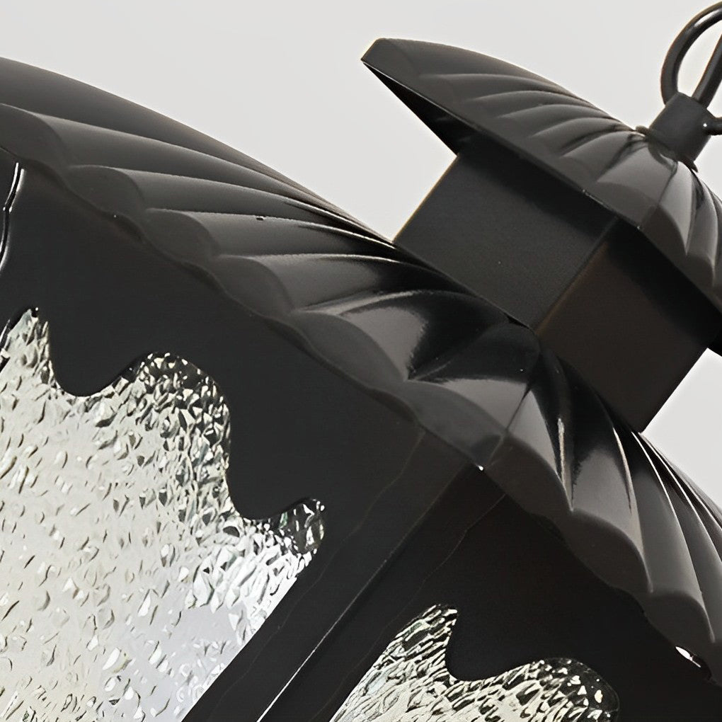 Waterproof Outdoor Pendant Light with Glass Shade & Aluminum Body