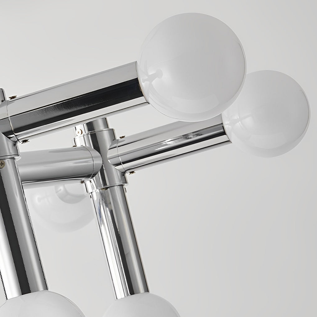 10-Light Sputnik Chandelier Chrome Glass Ball Modern Ceiling Light