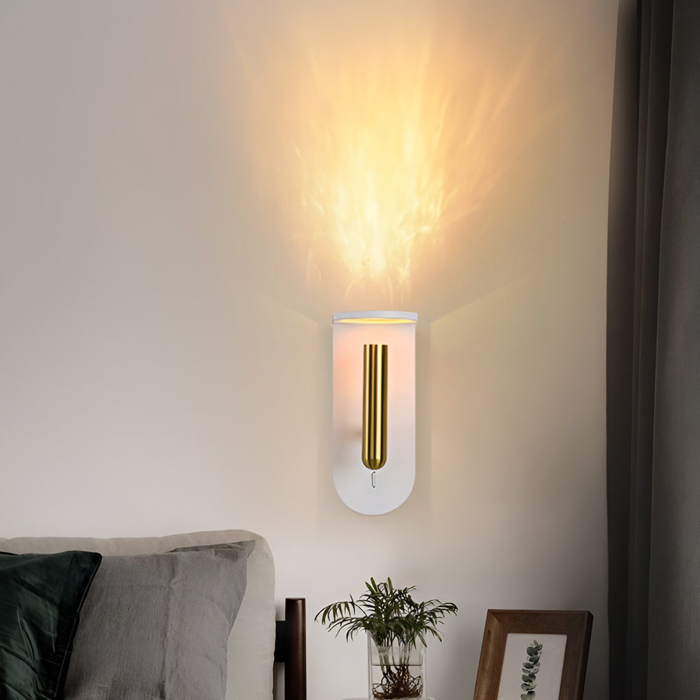 LED Flame Effect Wall Sconce – Adjustable Nordic Wall Lamp