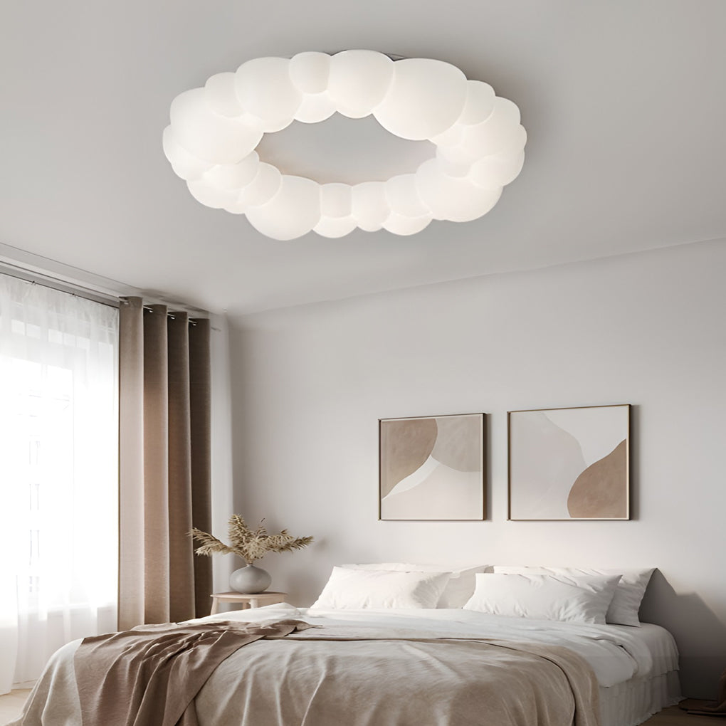 Cloud Shaped LED Ceiling Light with Stepless Dimming & Remote Control