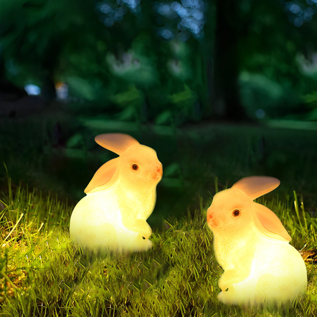 Modern Rabbit Garden Light Resin Fiberglass Outdoor Waterproof