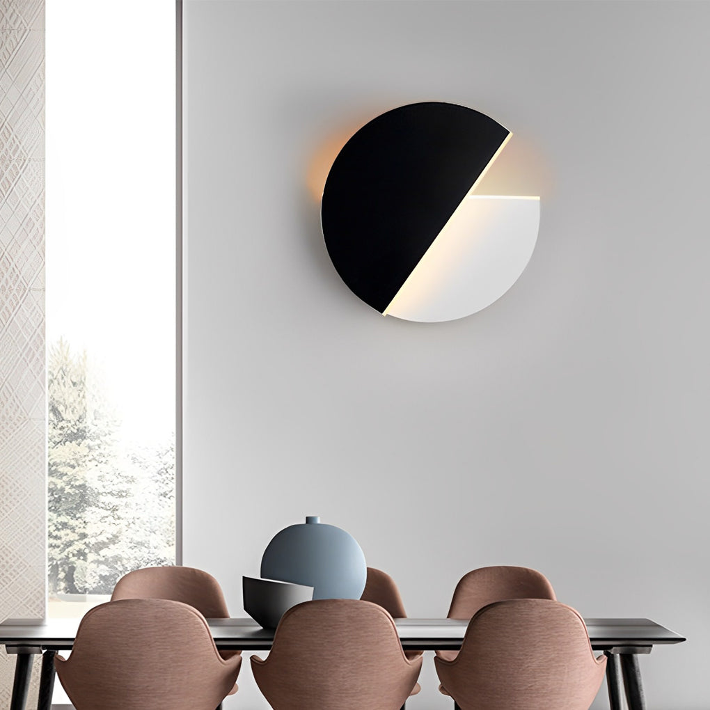 Rotatable LED Wall Sconce Modern Black Minimalist Adjustable Lighting