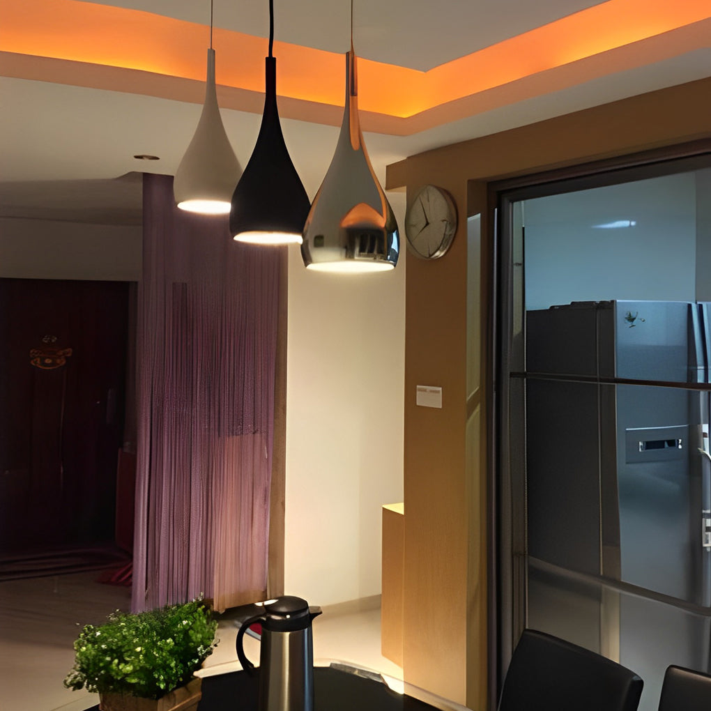 Modern Aluminum Pendant Light with Polished Finish