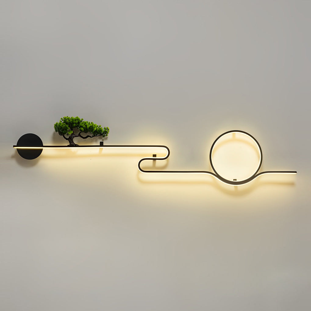Moon Tree Outdoor LED Wall Light – Modern Waterproof Aluminum Sconce