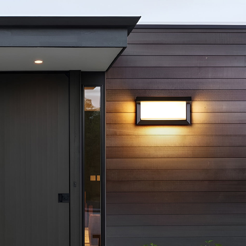 Solar Motion Sensor Outdoor Wall Light – Black Industrial Sconce