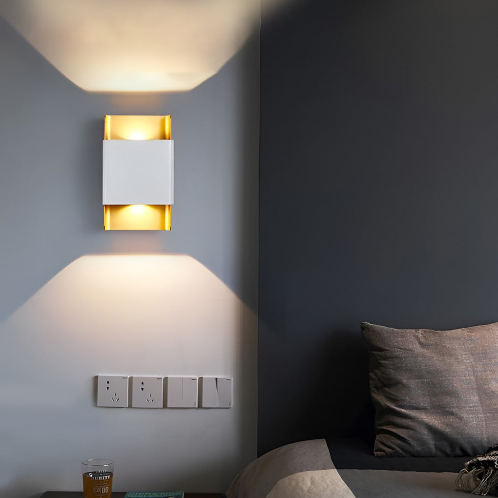 Modern Aluminum Up Down Outdoor Wall Light - Waterproof LED Sconce