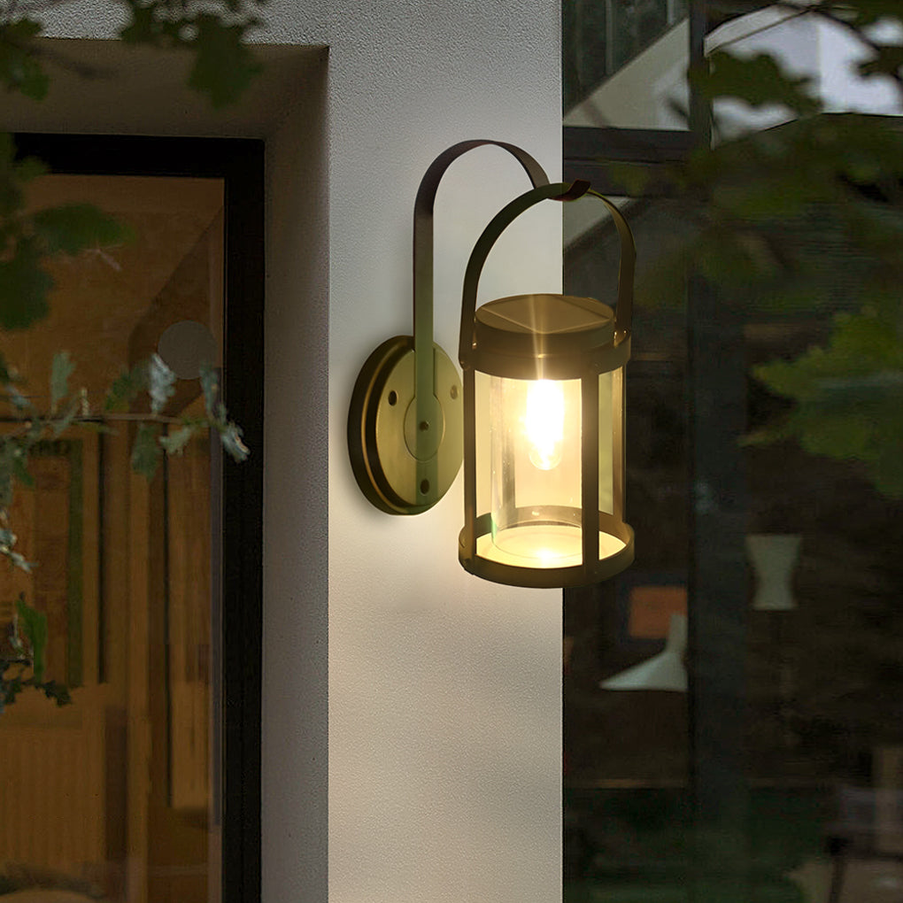 Solar LED Lantern Wall Sconce - Waterproof Outdoor Lighting