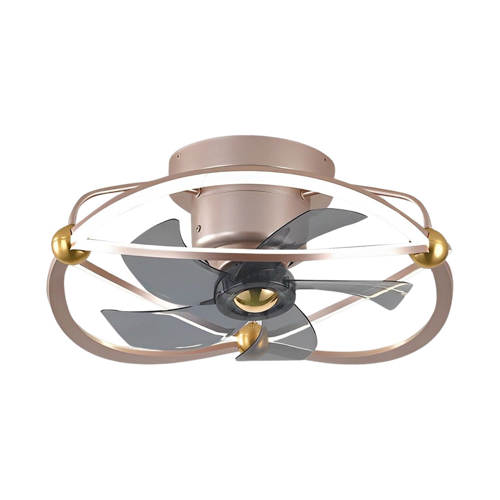 Modern Bladeless Ceiling Fan Light with Remote & Stepless Dimming