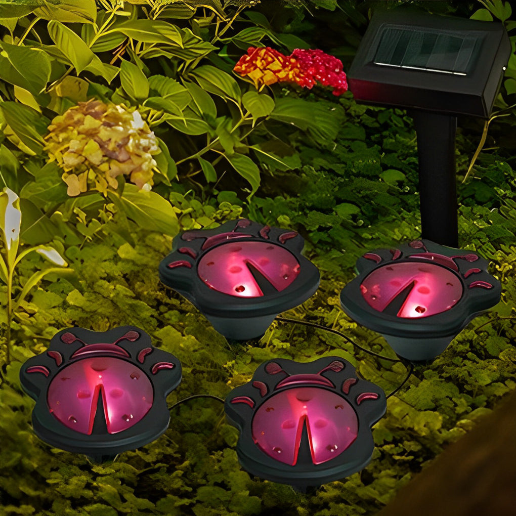 Solar Garden Animal Lights Set - Resin Birds Snails Butterflies