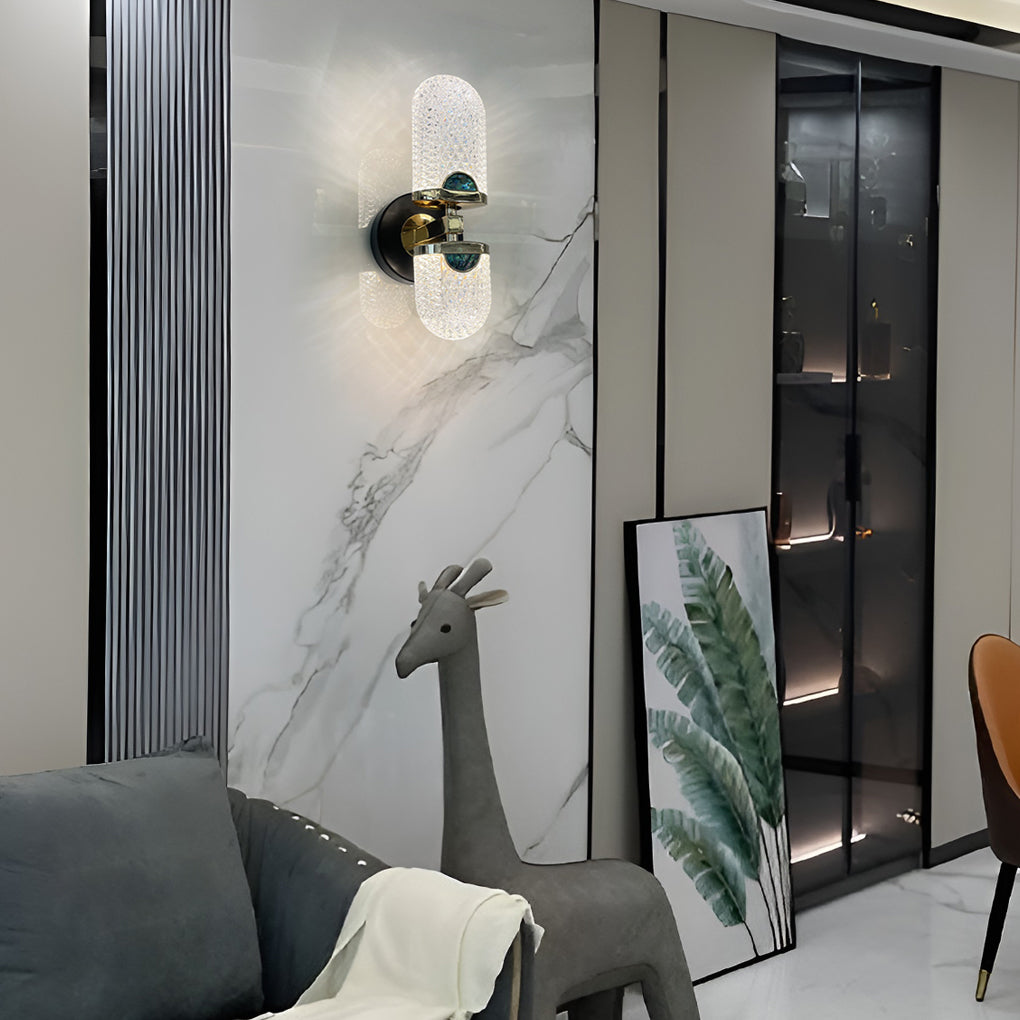 Modern LED Wall Sconce with Three-Step Dimming and Acrylic Shade