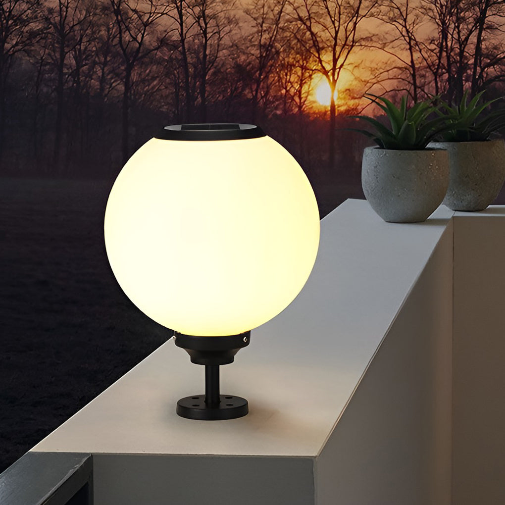 Solar LED Outdoor Post Cap Light with 3-Step Dimming - Waterproof