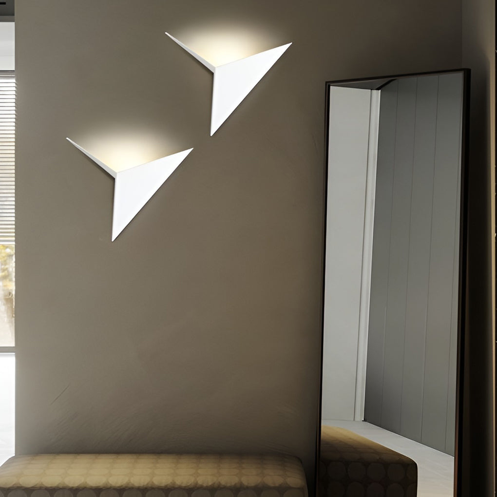 Geometric Nordic Wall Sconce | Modern LED Wall Light | Iron Finish
